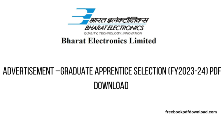 Advertisement –Graduate Apprentice Selection (FY2023-24) pdf download